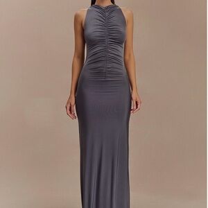 Meshki Priya Dress- dark charcoal brand new Sleeveless Dress